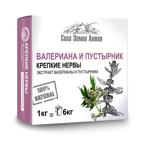 Экстракт Валерианы и пустырника (крепкие нервы) Здоровая семья Сибирь, 30 капсул