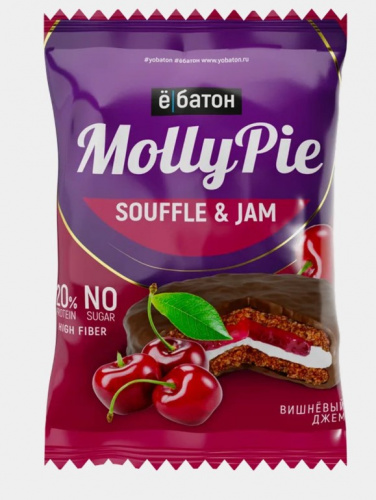 Изделие кондитерское Печенье Molly Pie Souffle and Jam, вкус Вишневый джем тм Ё|Батон 