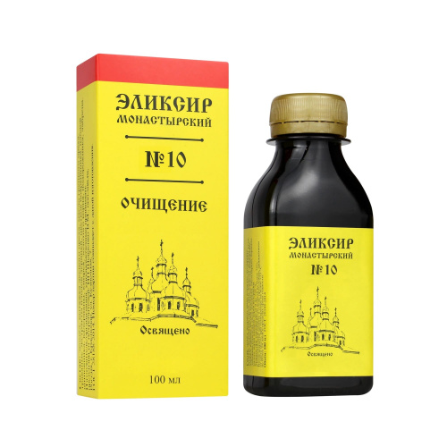 Бизорюк Эликсир Монастырский №10 очищение, пластик, 100 мл, "Архыз"