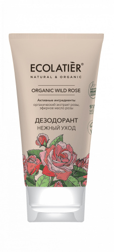 Дезодорант Нежный уход ORGANIC WILD ROSE Ecolatier Green, 40 мл