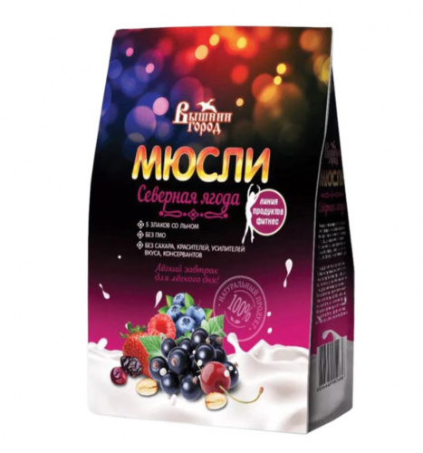 Мюсли Северная ягода 5-злаков со льном Вышний город, 300 г