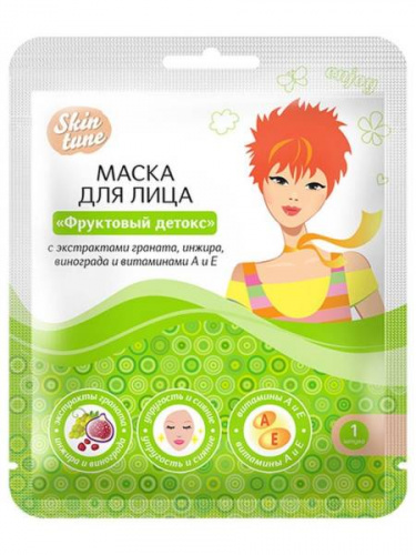 Маска для лица "Фруктовый детокс" Skin Tune, 1 шт.