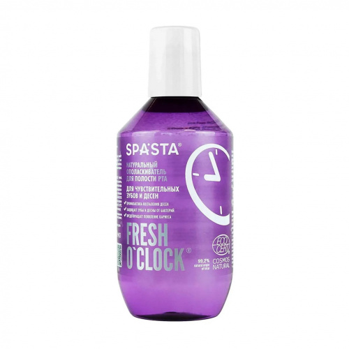 Ополаскиватель для полости рта  Для чувствительных зубов и десен SPASTA Fresh o’clock, 400 мл