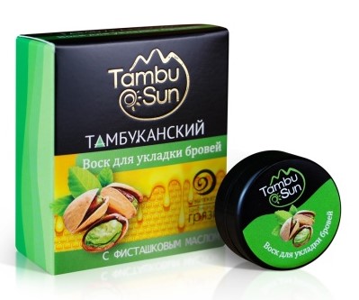 Воск для укладки бровей с фисташковым маслом, пластик, 5 мл, "TambuSun"