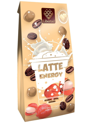 Libertad Жевательные конфеты в белом шоколаде «LATTE ENERGY», 75 гр.