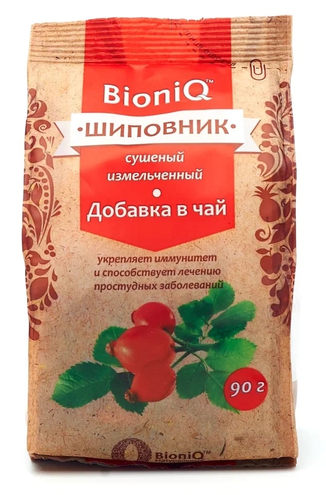 Шиповник сушеный, измельченный BioniQ, 90 гр.
