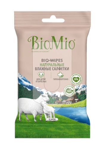BioMio BIO-WIPES Натуральные влажные салфетки с экстрактом хлопка для детей и взрослых
