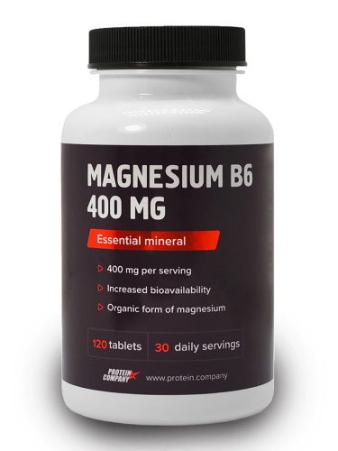 Magnesium B6 400 mg (Магний + витамин B6) PROTEIN.COMPANY, 120 таблеток
