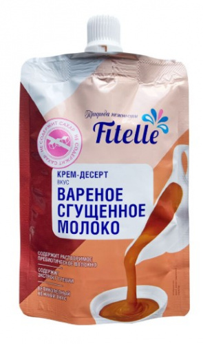 Крем-десерт без сахара "Вареное сгущенное молоко" Fitelle ФитПарад, 100г
