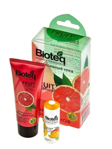 Bioteq Подарочный набор №2 BIOTEQ Интенсивный уход, Крем для рук витаминный и бальзам для губ