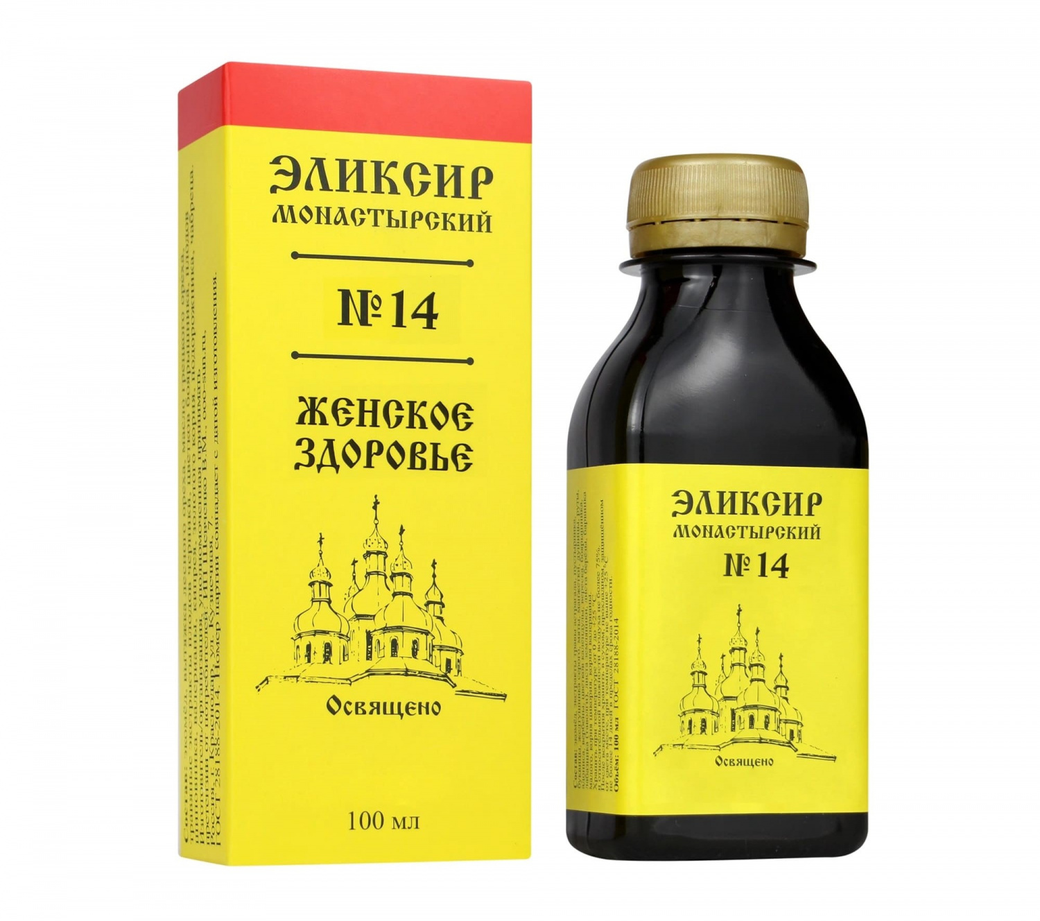 Бизорюк Эликсир Монастырский №14 женское здоровье "Архыз", пластик, 100 мл.