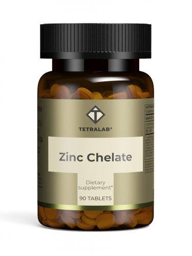 Цинк хелат (Zinc Chelate) укрепление иммунитета TETRALAB, 90 таб. 