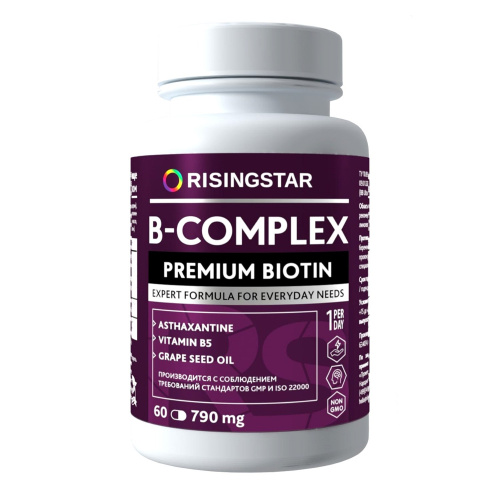 Комплекс ВB ультра с биотином Risingstar, 60 кап. по 790 мг
