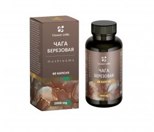 Экстракт Чага березовая 60 капсул Clover Labs