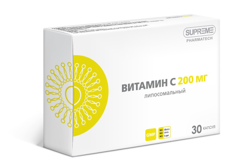 Липосомальный Витамин С Supreme Pharmatech, 30 капс. по 200 мг.