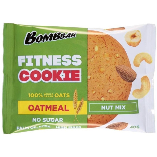 Овсяное печенье без сахара Fitness "Ореховый микс" BOMBBAR, 40 гр.