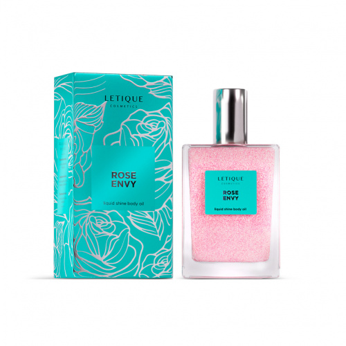 Мерцающее парфюмированное масло для тела ROSE ENVY, 50 мл, LETIQUE COSMETICS