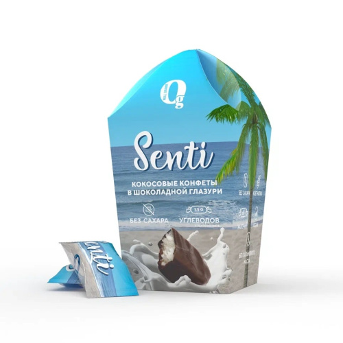 Кокосовые конфеты в шоколадной глазури "Senti", 180 гр.