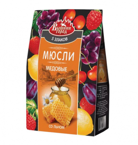 Мюсли Медовые 5-злаков со льном Вышний город, 300 г
